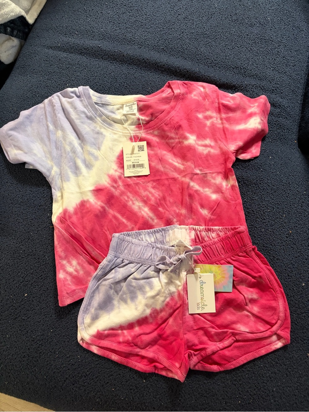Tie-Dye Pink & Lavender Kids Matching Set - Brand